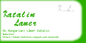 katalin lamer business card