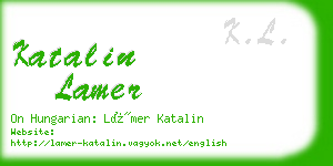 katalin lamer business card
